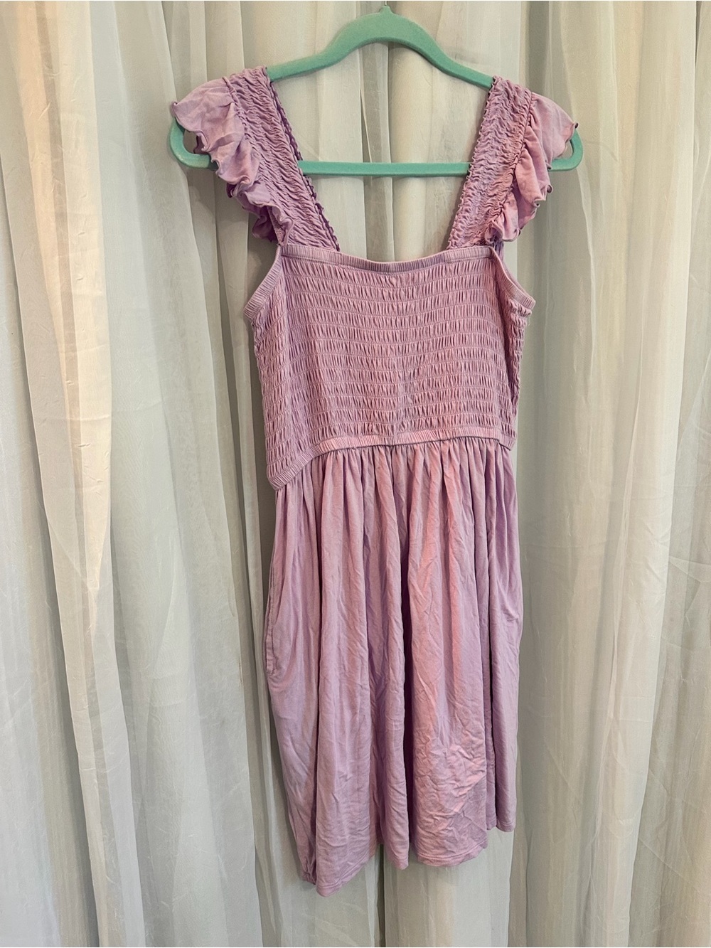 Nordstrom Lavender Smocked Ruffle Strap Dress for Women